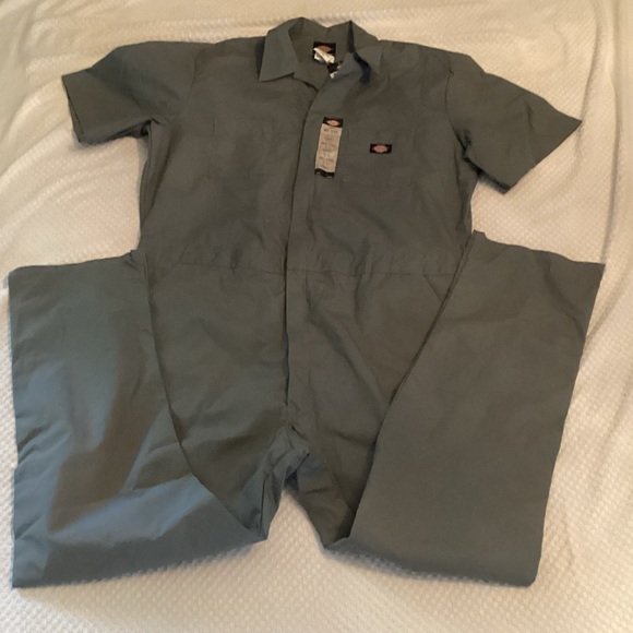 Dickies Charcoal Short Sleeve Coveralls - Picture 1 of 7